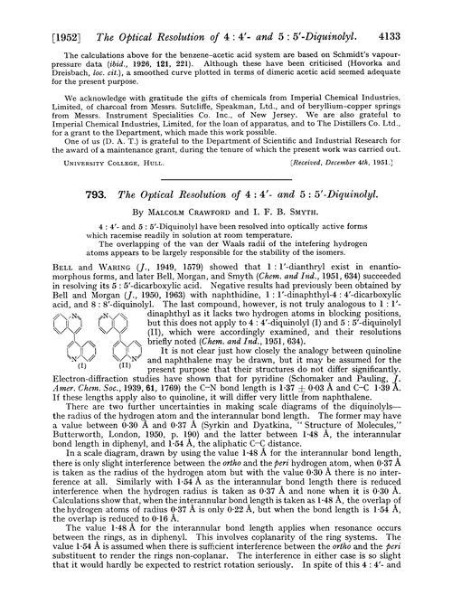 793. The optical resolution of 4 : 4′- and 5 : 5′-diquinolyl