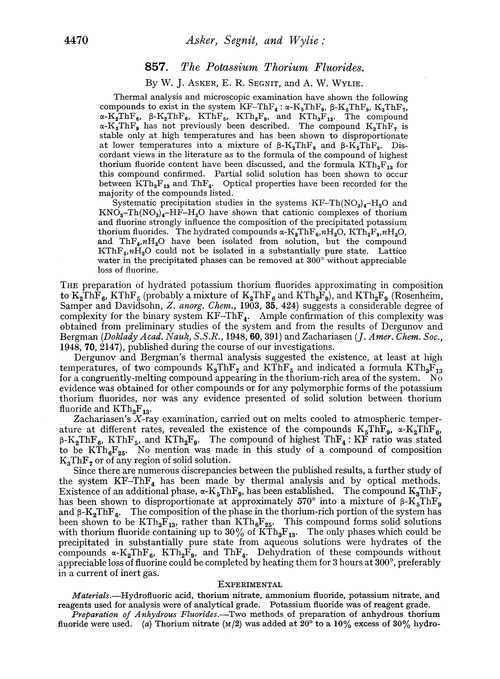857. The potassium thorium fluorides