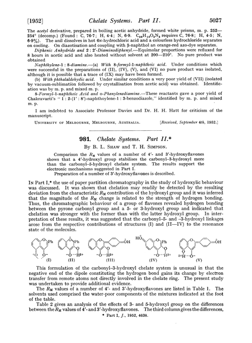 981. Chelate systems. Part II