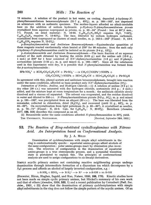 53. The reaction of ring-substituted cyclohexylamines with nitrous acid. An interpretation based on conformational analysis