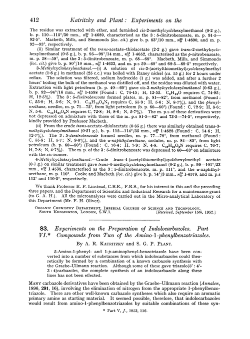 83. Experiments on the preparation of indolocarbazoles. Part VI. Compounds from two of the amino-1-phenylbenzotriazoles