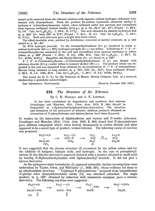 215. The structure of the nitrenes