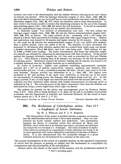 261. The mechanism of carbohydrase action. Part II. α-Amylolysis of linear substrates