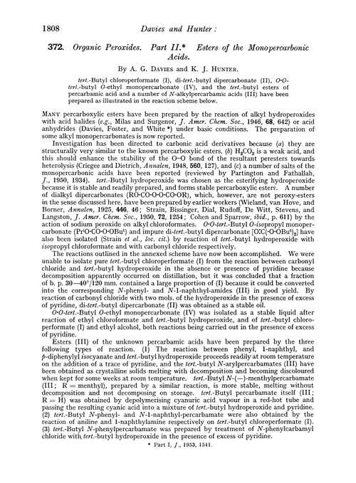 372. Organic peroxides. Part II. Esters of the monopercarbonic acids