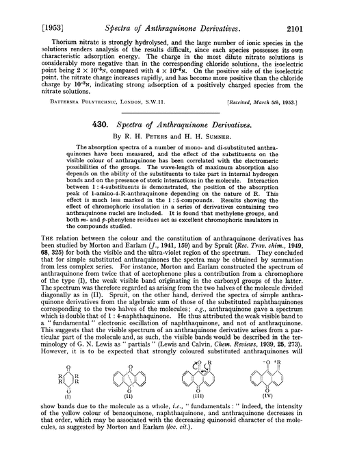 430. Spectra of anthraquinone derivatives