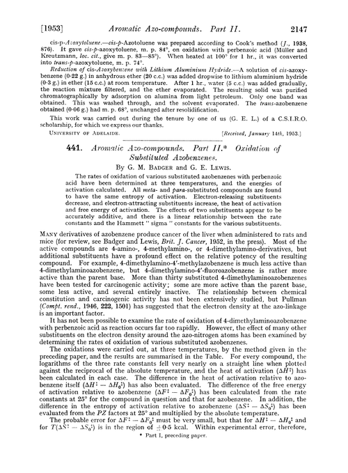 441. Aromatic azo-compounds. Part II. Oxidation of substituted azobenzenes