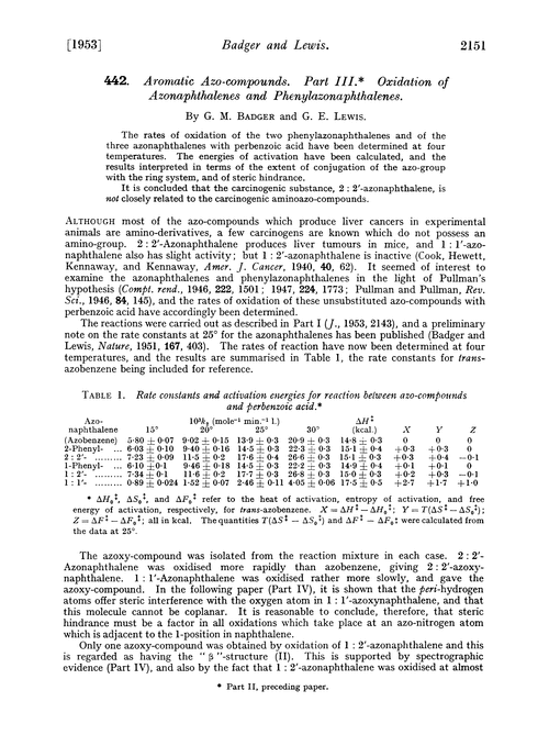 442. Aromatic azo-compounds. Part III. Oxidation of azonaphthalenes and phenylazonaphthalenes