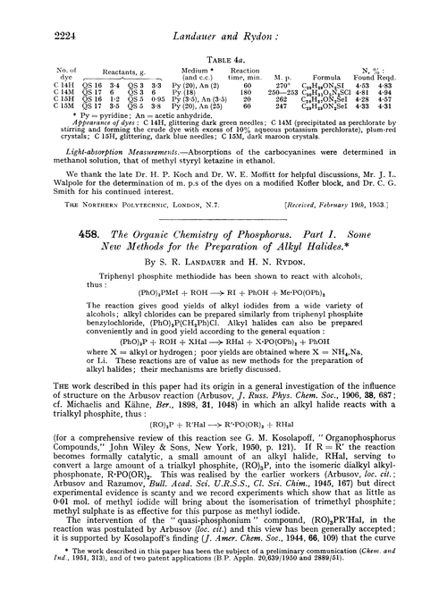 458. The organic chemistry of phosphorus. Part I. Some new methods for the preparation of alkyl halides
