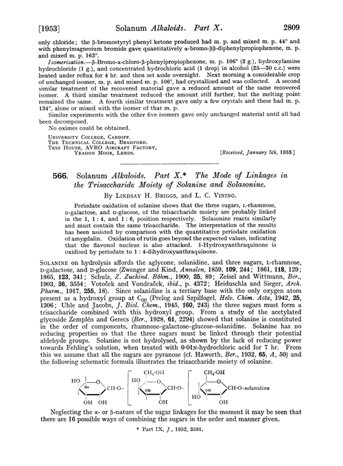 566. Solanum alkaloids. Part X. The mode of linkages in the trisaccharide moiety of solanine and solasonine