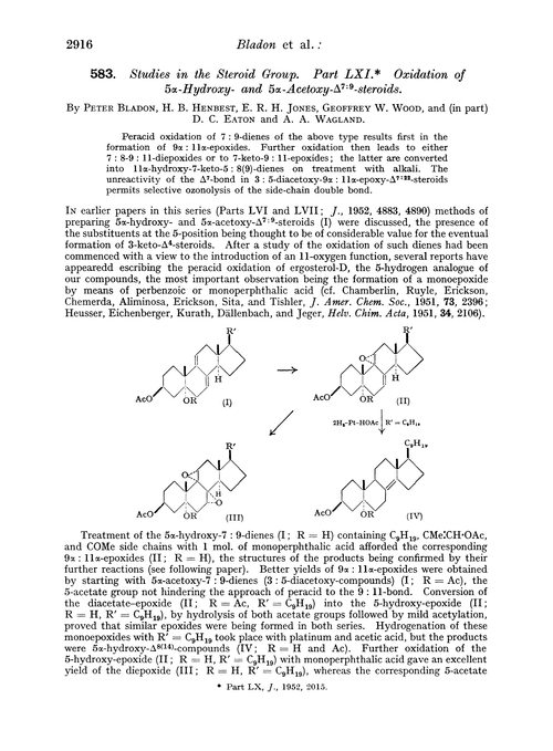583. Studies in the steroid group. Part LXI. Oxidation of 5α-hydroxy- and 5α-acetoxy-Δ7:9-steroids