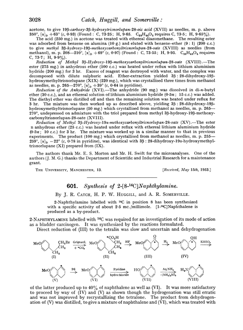 601. Synthesis of 2-[8-14C]naphthylamine