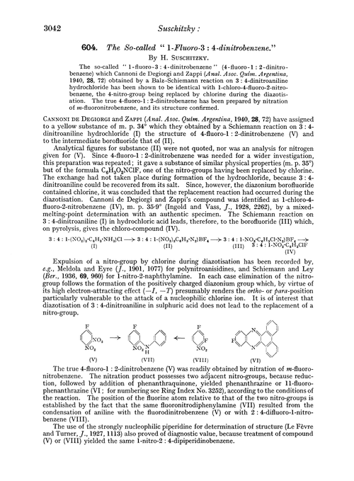 604. The so-called “ 1-fluoro-3: 4-dinitrobenzene.”