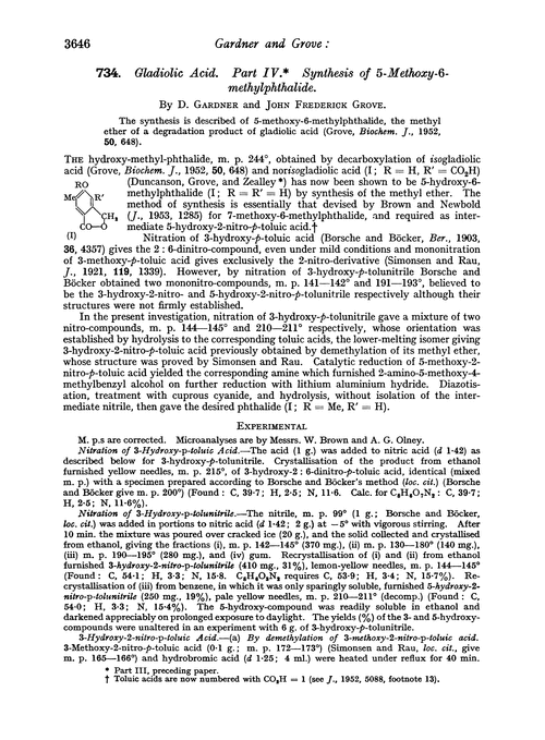 734. Gladiolic acid. Part IV. Synthesis of 5-methoxy-6-methylphthalide