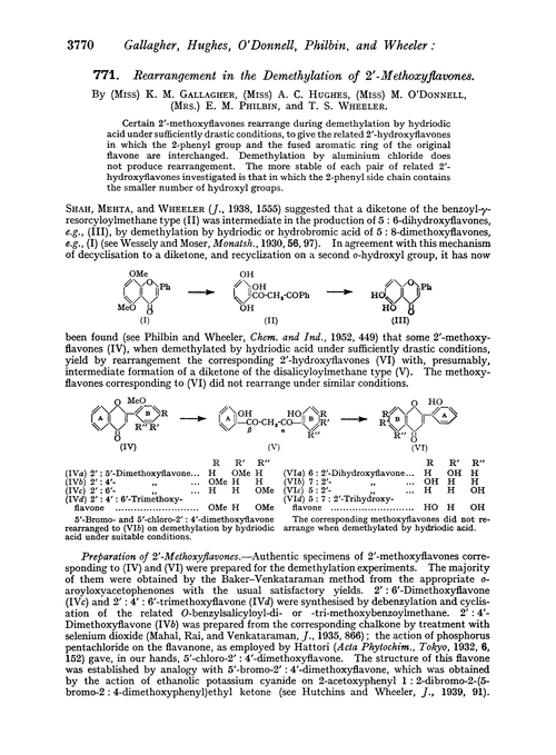 771. Rearrangement in the demethylation of 2′-methoxyflavones
