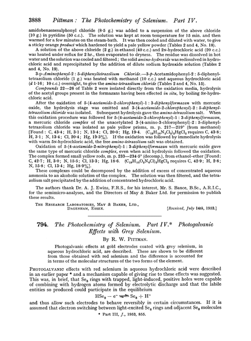 794. The photochemistry of selenium. Part IV. Photogalvanic effects with grey selenium