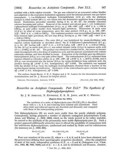 Researches on acetylenic compounds. Part XLI. The synthesis of diphenylpolyacetylenes