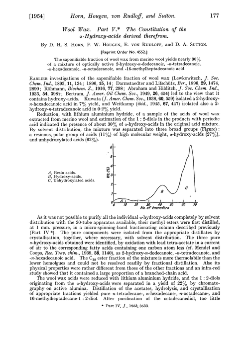 Wool wax. Part V. The constitution of the α-hydroxy-acids derived therefrom