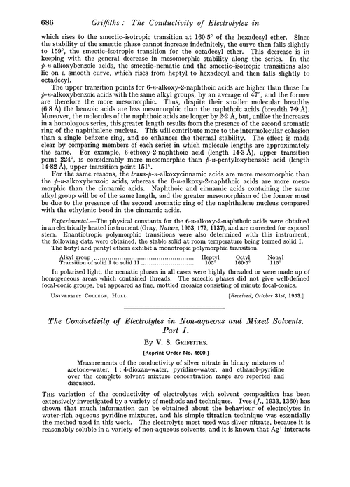 The conductivity of electrolytes in non-aqueous and mixed solvents. Part I