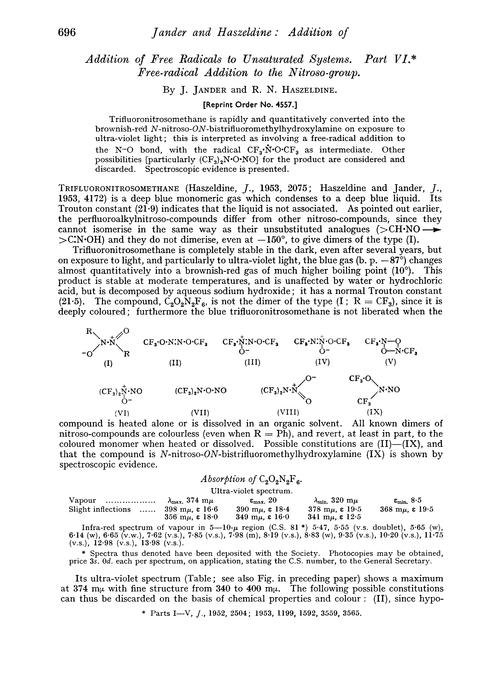 Addition of free radicals to unsaturated systems. Part VI. Free-radical addition to the nitroso-group