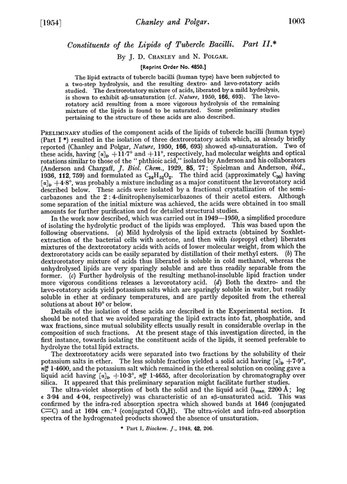Constituents of the lipids of tubercle bacilli. Part II