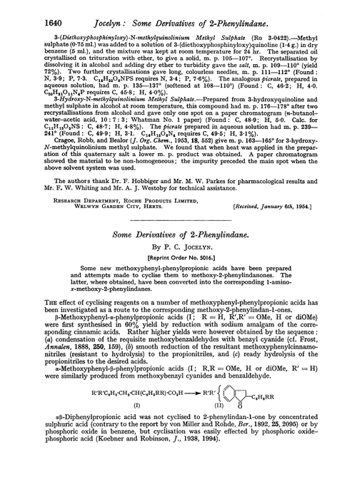 Some derivatives of 2-phenylindane