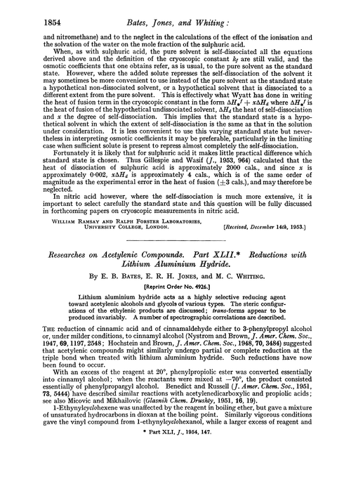 Researches on acetylenic compounds. Part XLII. Reductions with lithium aluminium hydride