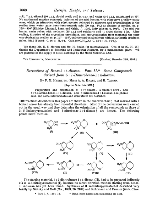 Derivatives of benzo-1 : 4-dioxan. Part II. Some compounds derived from 5 : 7-dinitrobenzo-1 : 4-dioxan