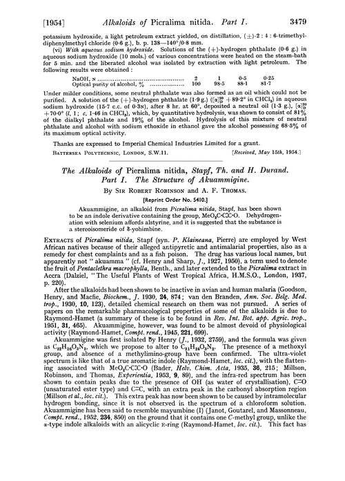 The alkaloids of picralima nitida, Stapf, Th. and H. Durand. Part I. The structure of alkuammigine