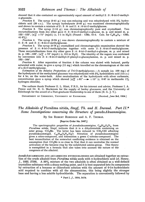 The alkaloids of picralima nitida, Stapf, Th. and H. Durand. Part II. Some investigations concerning the structure of pseudoakuammigine