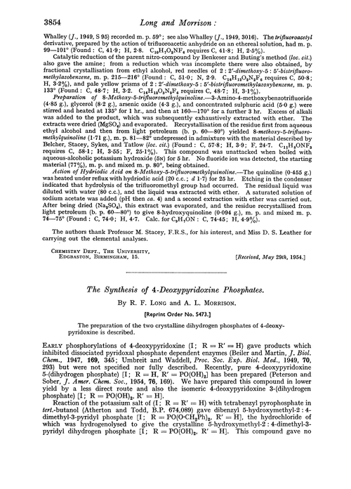 The synthesis of 4-deoxypyridoxine phosphates