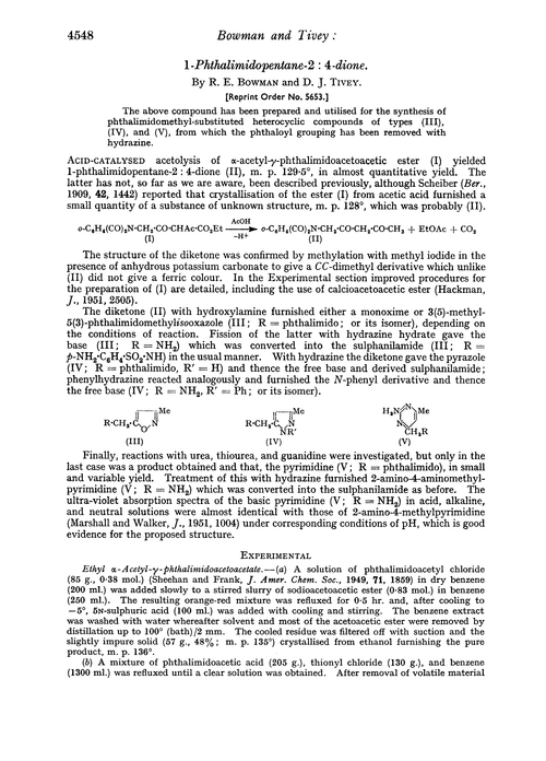 1-Phthalimidopentane-2 : 4-dione