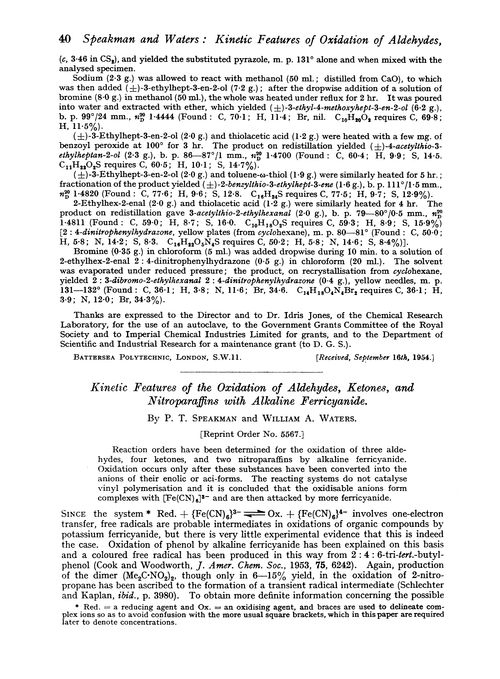 Kinetic features of the oxidation of aldehydes, ketones, and nitroparaffins with alkaline ferricyanide