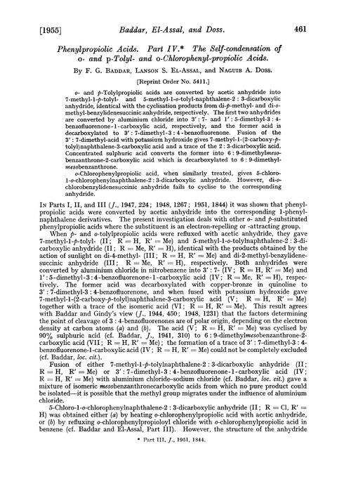 Phenylpropiolic Acids Part Iv The Self Condensation Of O And P Tolyl And O Chlorophenyl Propiolic Acids Journal Of The Chemical Society Resumed Rsc Publishing