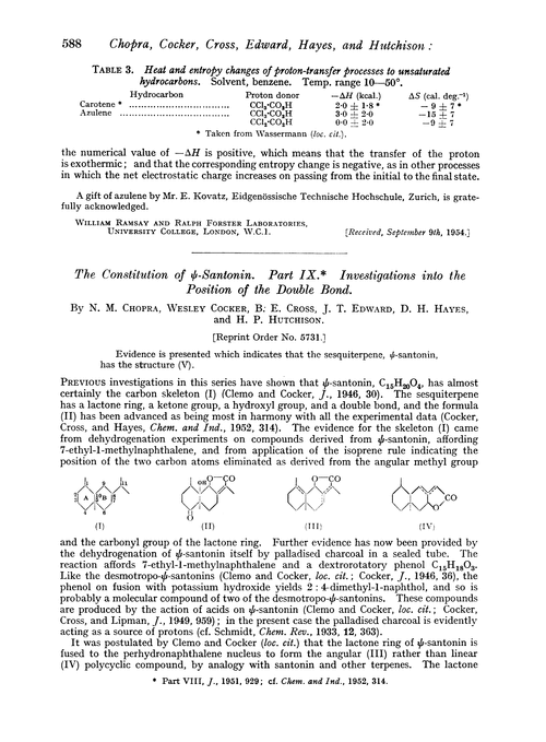 The constitution of ψ-santonin. Part IX. Investigations into the position of the double bond