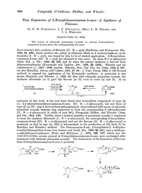 Ring expansion of 2-benzylidenecoumaran-3-ones—a synthesis of flavones