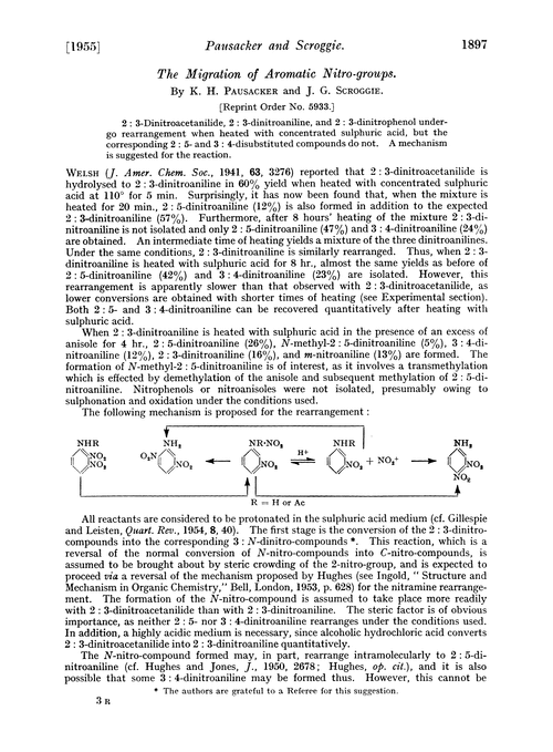 The migration of aromatic nitro-groups