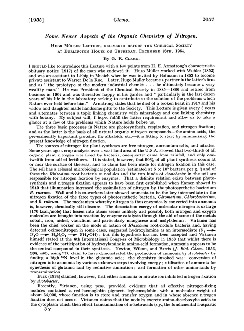 Some newer aspects of the organic chemistry of nitrogen