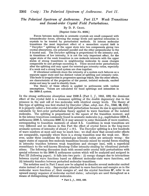 The polarized spectrum of anthracene. Part II. Weak transitions and second-order crystal field perturbations