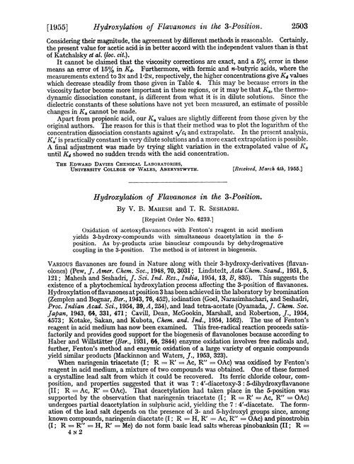 Hydroxylation of flavanones in the 3-position