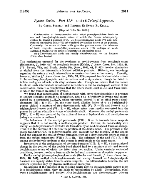 Pyrone series. Part II. 4: 5: 6-Triaryl-2-pyrones