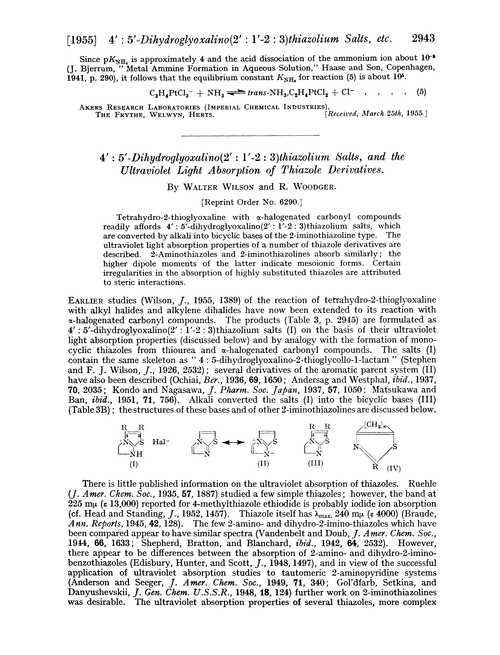 4′: 5′-Dihydroglyoxalino(2′: 1′- 2: 3)thiazolium salts, and the ultraviolet light absorption of thiazole derivatives