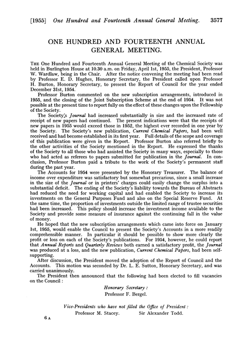 One Hundred and Fourteenth Annual General Meeting