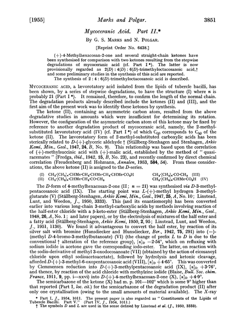 Mycoceranic acid. Part II
