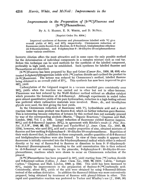 Improvements in the preparation of [9-14C]fluorene and [9-14C]phenanthrene