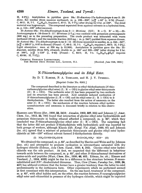 N-thiocarbamoylglycine and its ethyl ester