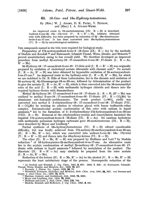 61. 16-Oxo- and 16α-hydroxy-testosterone