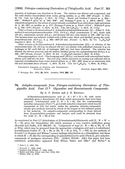 74. Anhydro-compounds from nitrogen-containing derivatives of thioglycollic acid. Part II. Glyoxaline and benziminazole compounds