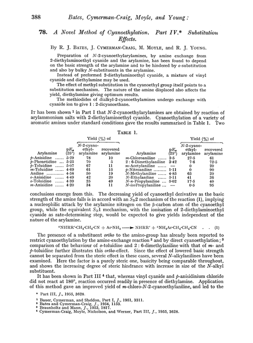 78. A novel method of cyanoethylation. Part IV. Substitution effects