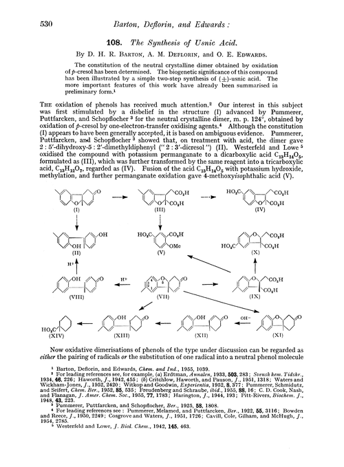 108. The synthesis of usnic acid