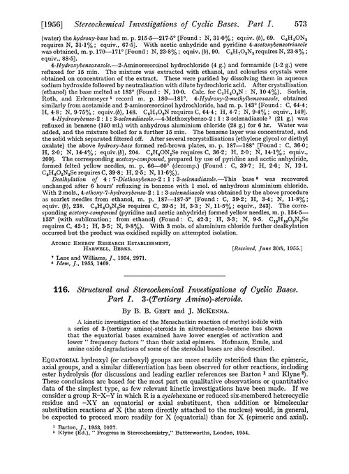 116. Structural and stereochemical investigations of cyclic bases. Part I. 3-(Tertiary amino)-steroids